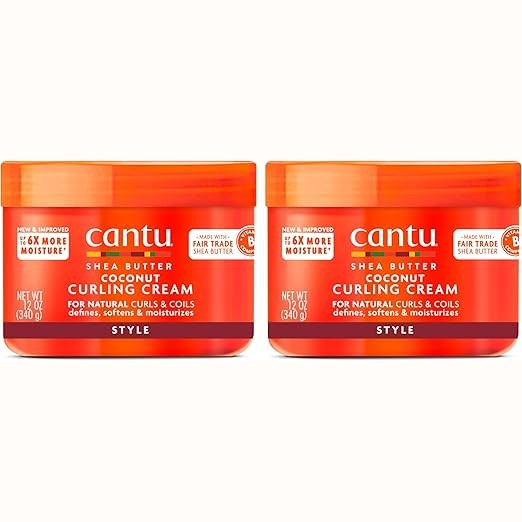 Cantu Shea Butter Coconut Curling Cream, 12 Ounce (Pack of 7)