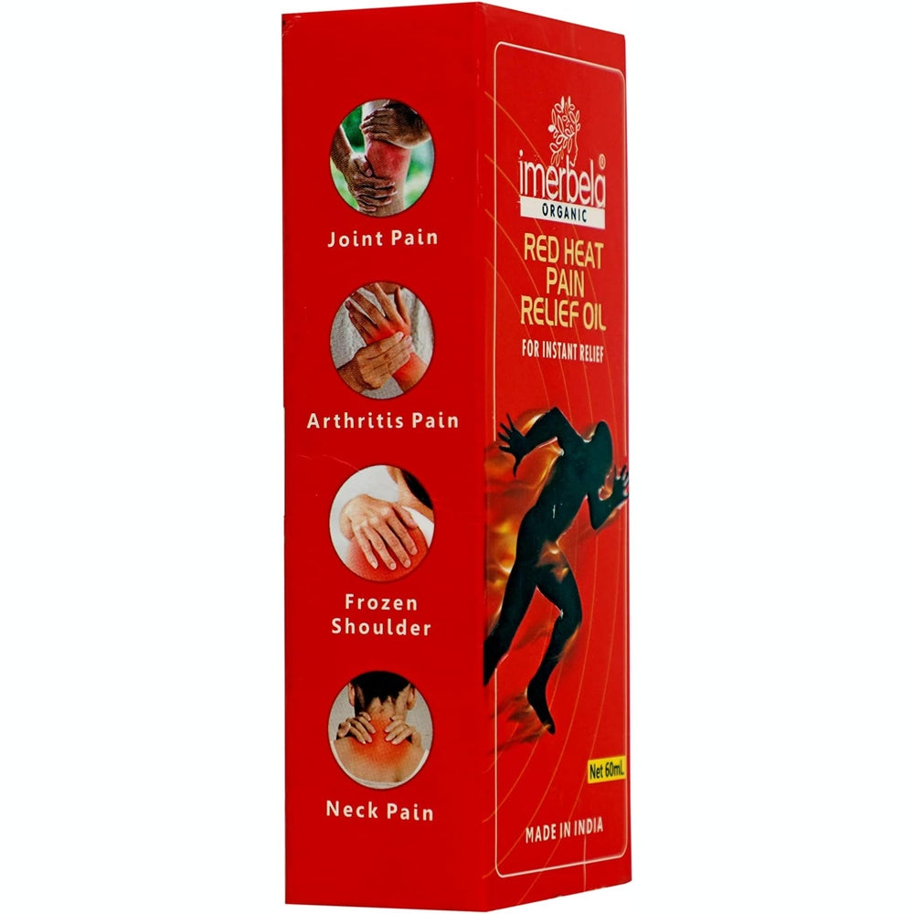 Imerbela Organic Red Heat Pain Relief Oil(60Ml)-For Instant Relief