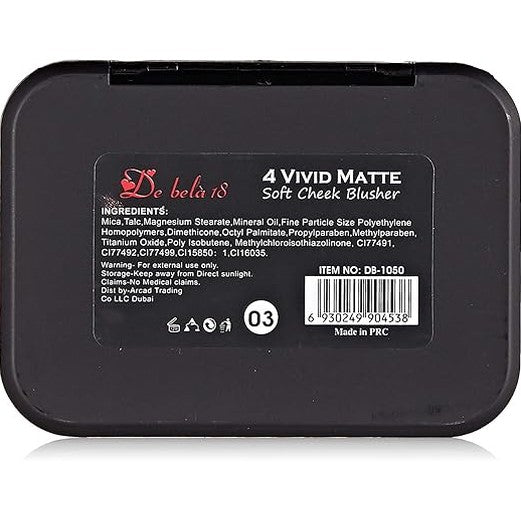 De Bela 18 4 Vivid Matte Soft Cheek Blusher - 0.63 oz, 03