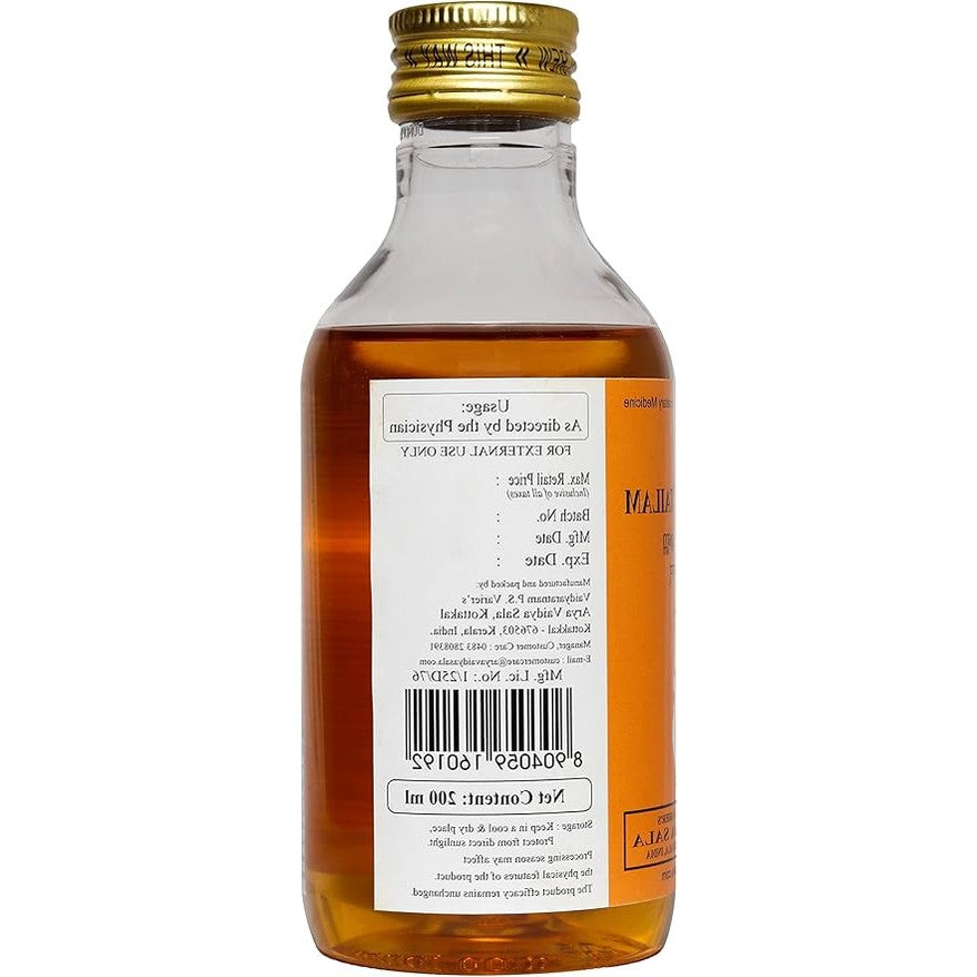 Kottakkal Ayurveda Karpuradi Tailam, Enriched With Goodness of Karpura - Pack of 2 (200ml Each), Ayurvedic Herbal Oil, Unisex, Natural Health Enthusiasts, Adults
