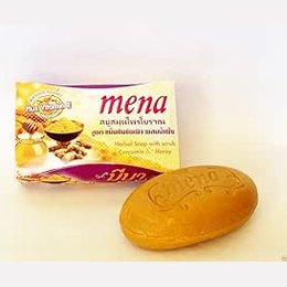 Mena Herbal Soap with Scrub Curcumin & Honey 100g