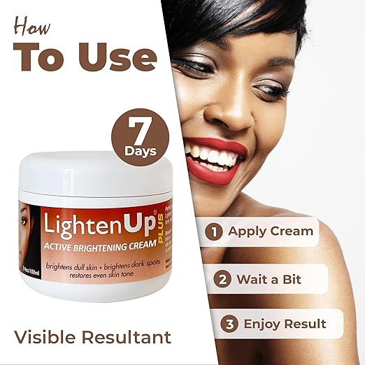 OMIC LightenUp Plus, Skin Brightening Cream – 3.4 fl oz / 100ml – Daily Moisturizing Cream, Helps Uneven Skin Tone