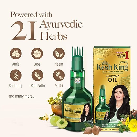 KESH KING Ayurvedic Scalp And Hair Oil, 100 ml