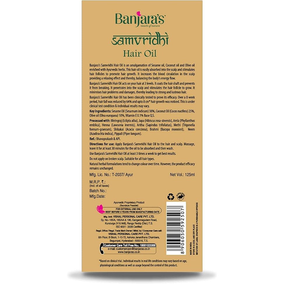 Banjara's Samvridhi Hair Oil - 125ml