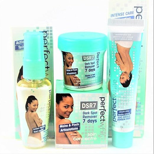 Perfect White Combo Serum,Tube Cream And Dark Spot Remover 3 Pack Bundle