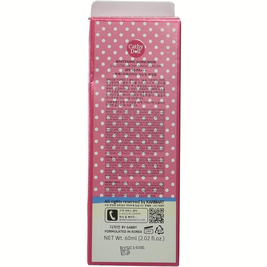 Cathy Doll Karmart L-glutathione magic cream SPF 130PA + + +