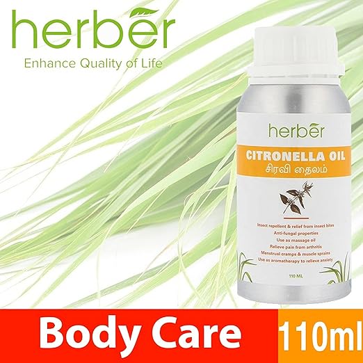 HANI PO™ Moo tong HERBER CITRONELLA Pain relief OIL 110ML - Singapore Product- Pack of 1