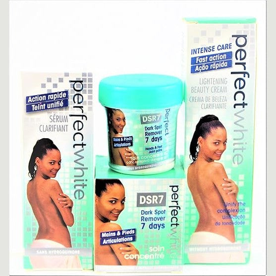 Perfect White Combo Serum,Tube Cream And Dark Spot Remover 3 Pack Bundle