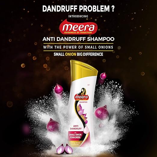 Meera Anti Dandruff Shampoo With Small Onion Fenugreek - 180 ml