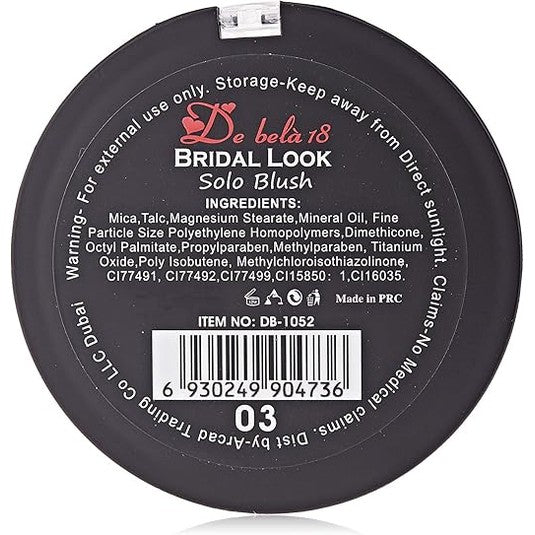 De Bela 18 Bridal Look Solo Blush - 0.35 oz, 03