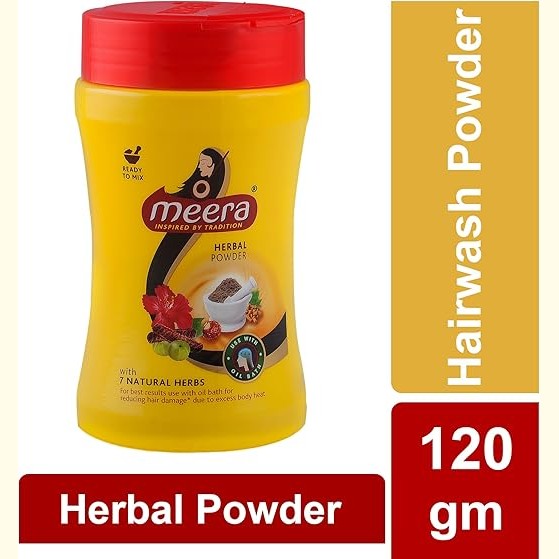 Meera Herbal Hair Wash Powder, 120 gm