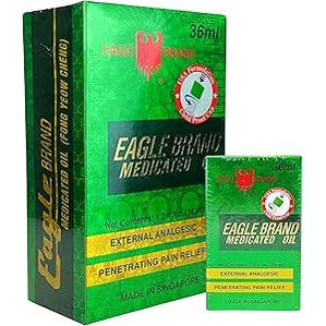 Eagle Brand Natural Medicated Oil for Muscle Aches and Pains, Includes 12 Individual 1.2 oz. Bottles