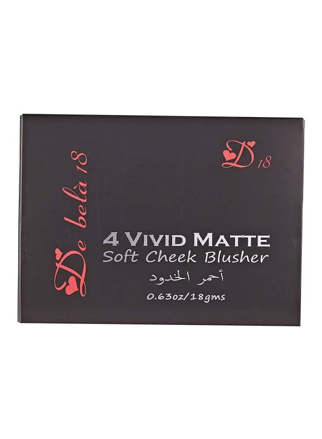 De Bela 18 4 Vivid Matte Soft Cheek Blusher - 0.63 oz, 04