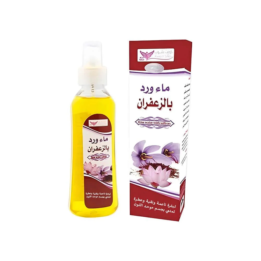 Kuwait Shop Rose Water With Saffron, 200ml And Rivaj UK Charcoal Nose Strip