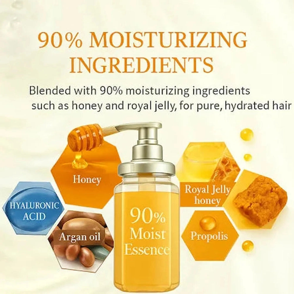 & Honey FWMGL Deep Moist Hair Shampoo Step1.0 (Moist Wash) Pump 440ml - Peony Scent (Green Tea Set)
